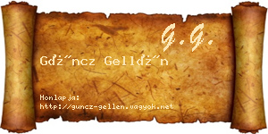 Güncz Gellén névjegykártya
